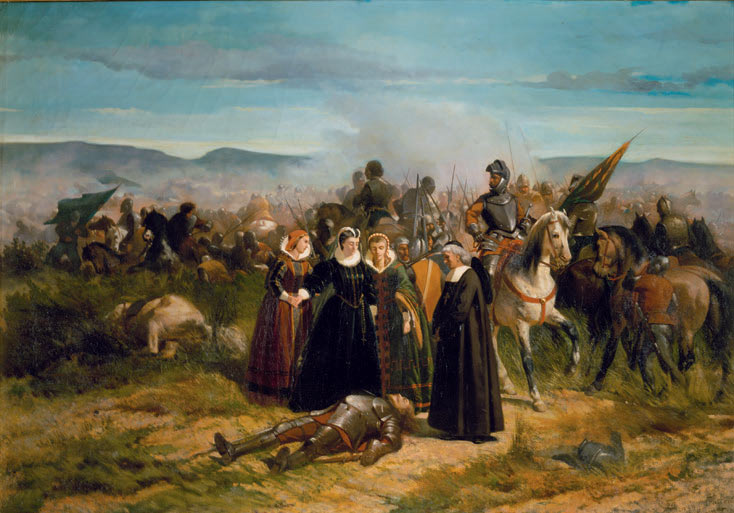 Giovanni Fattori, Maria Stuarda al campo di Crookstone (1861; olio su tela, 76 x 108 cm; Firenze, Gallerie degli Uffizi, Galleria d’Arte Moderna di Palazzo Pitti)
