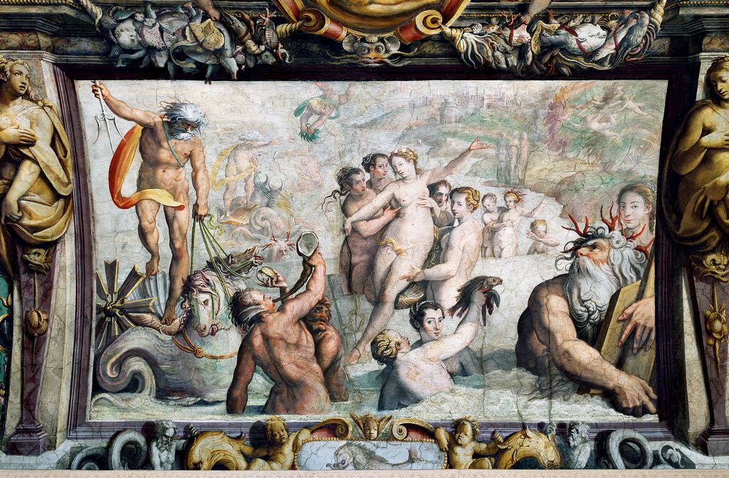 Jacopo Zucchi, Allegoria dell'Acqua (1574-1575 circa; affresco; Roma, Palazzo Firenze)
