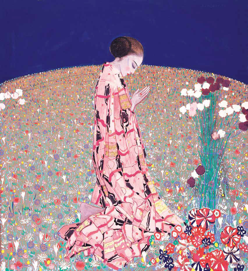 Felice Casorati, La preghiera (1914; tempera su fustagno, 130 × 120 cm; Verona, Musei civici di Verona, Galleria d’arte moderna Achille Forti, inv. 25238 – 1C-3763)
