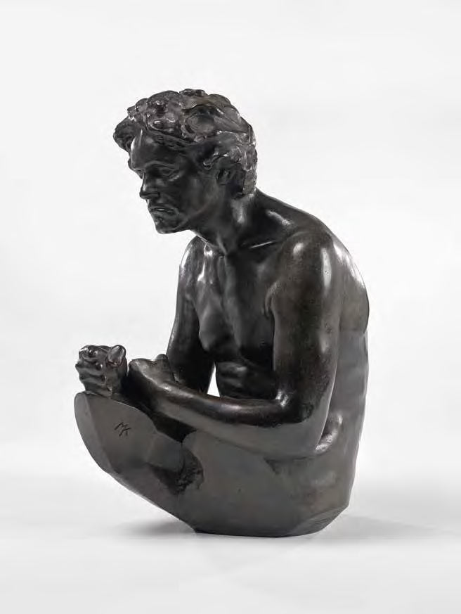 Max Klinger, Beethoven (1885 primo abbozzo, 1902 versione monumentale, 1907 miniatura; bronzo, 51,4 × 28,8 × 36,4 cm; Vienna, Belvedere, inv. Lg 1537; Prestito permanente dalla LETTER Stiftung, Colonia)
