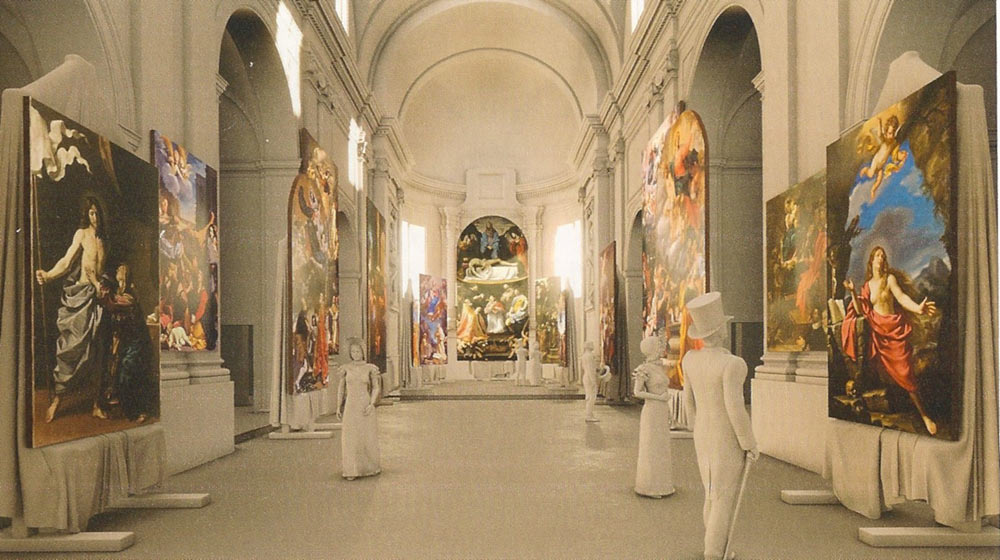 Ricostruzione informatica digitale della Mostra del 1816 allo Spirito Santo.
