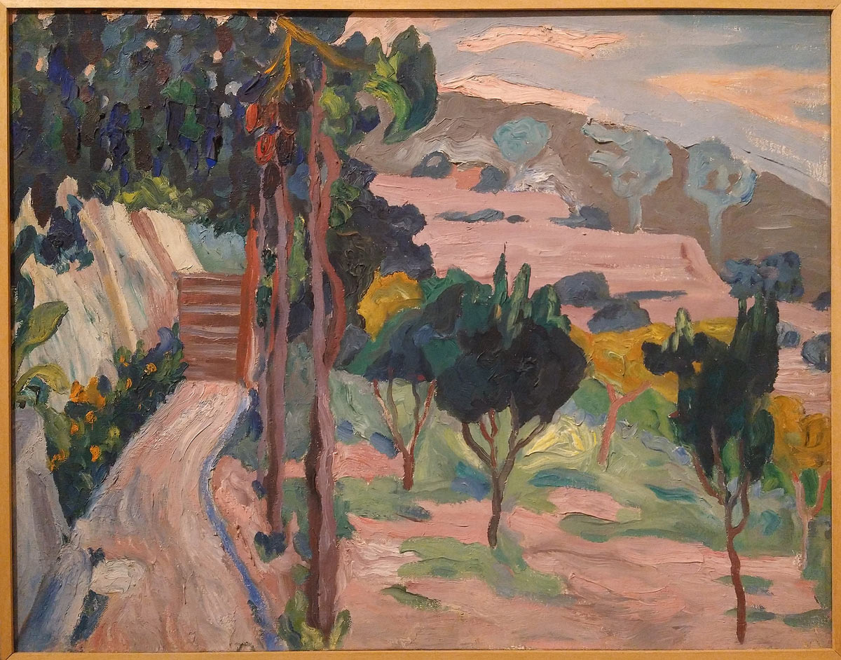 Carlo Levi, Paesaggio di Alassio (1934; olio su tela, 73 x 92 cm; Roma, Fondazione Carlo Levi)
