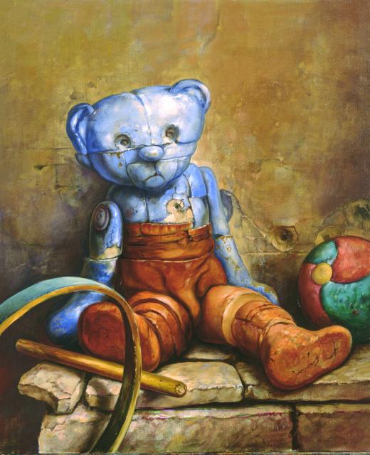 Samuel Bak, Interruptions (2001; olio su tela, 61 x 51 cm). Su gentile concessione di The Pucker Gallery, Boston
