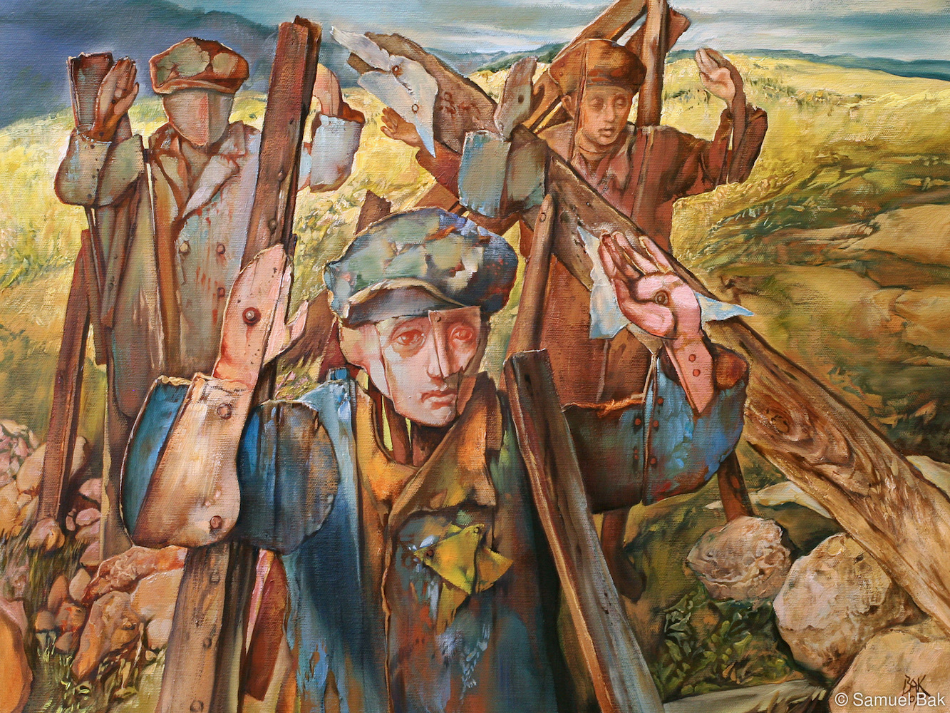 Samuel Bak, Procession (2007; olio su tela, 46 x 51 cm)
