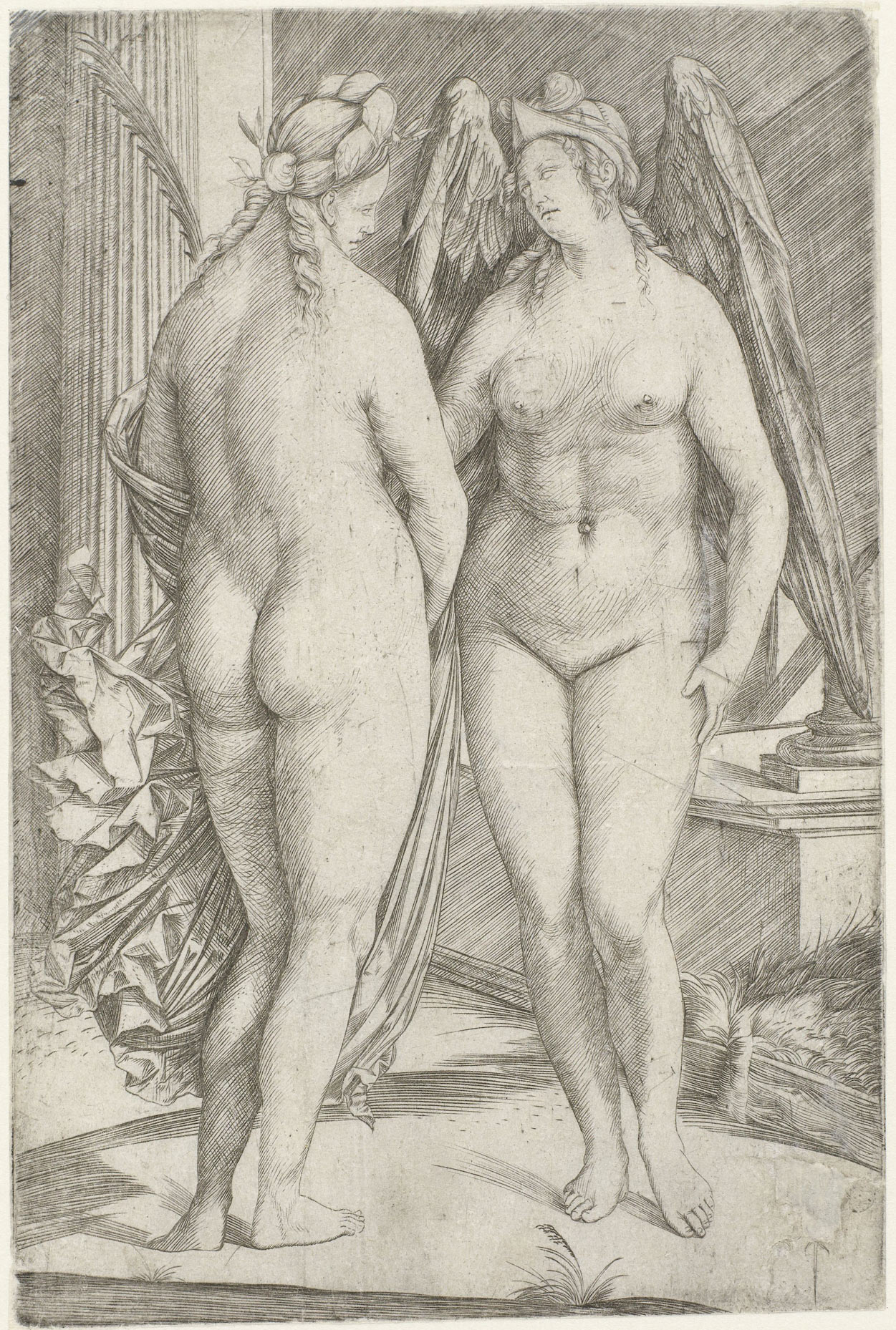 Jacopo de' Barbari, Allegoria con la Vittoria e la Fama (1498-1500; incisione, 186 x 125 mm; Amsterdam, Rijksmuseum)
 Jacopo de' Barbari, Allegoria con la Vittoria e la Fama (1498-1500; incisione, 186 x 125 mm; Amsterdam, Rijksmuseum)