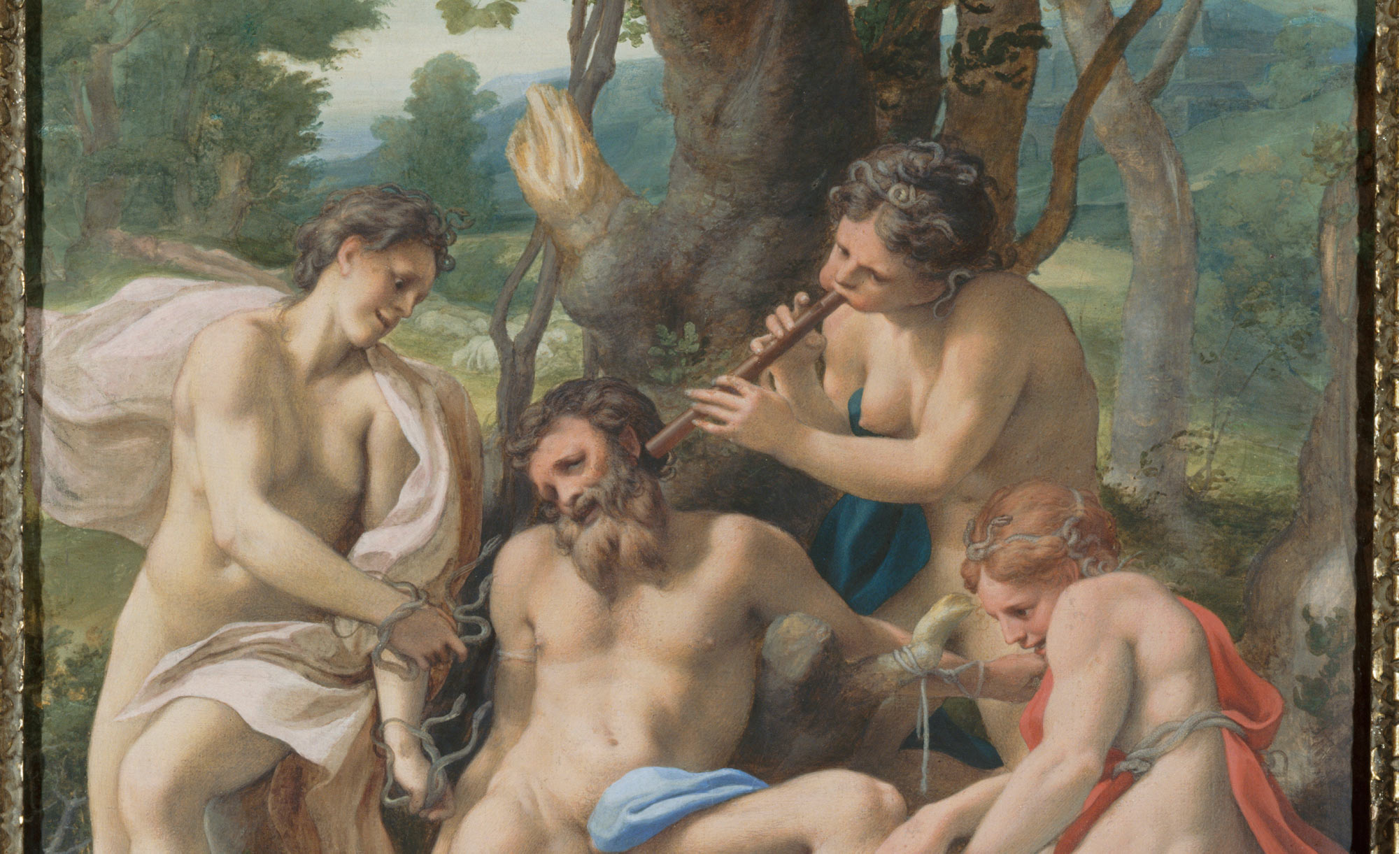 Correggio, Allegoria del Vizio o dell'Insipienza, particolare centrale.
