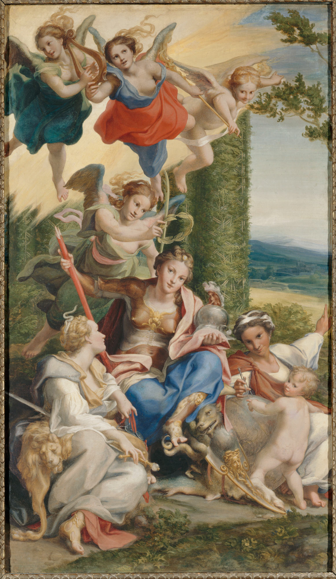 Correggio. Allegoria della Virtù o della Sapienza (1522; tempera su tela, 149 x 88 cm; Parigi, Louvre)
