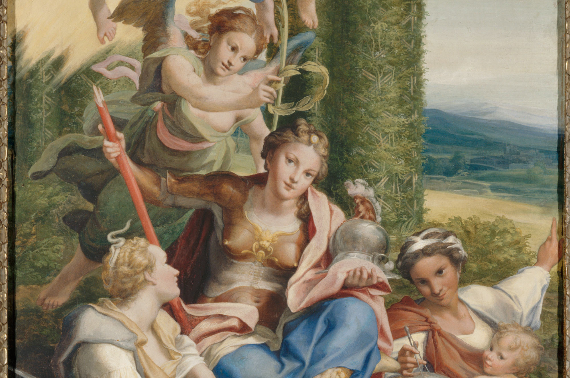 Correggio, L'Allegoria della Sapienza o Virtù, Parte centrale
