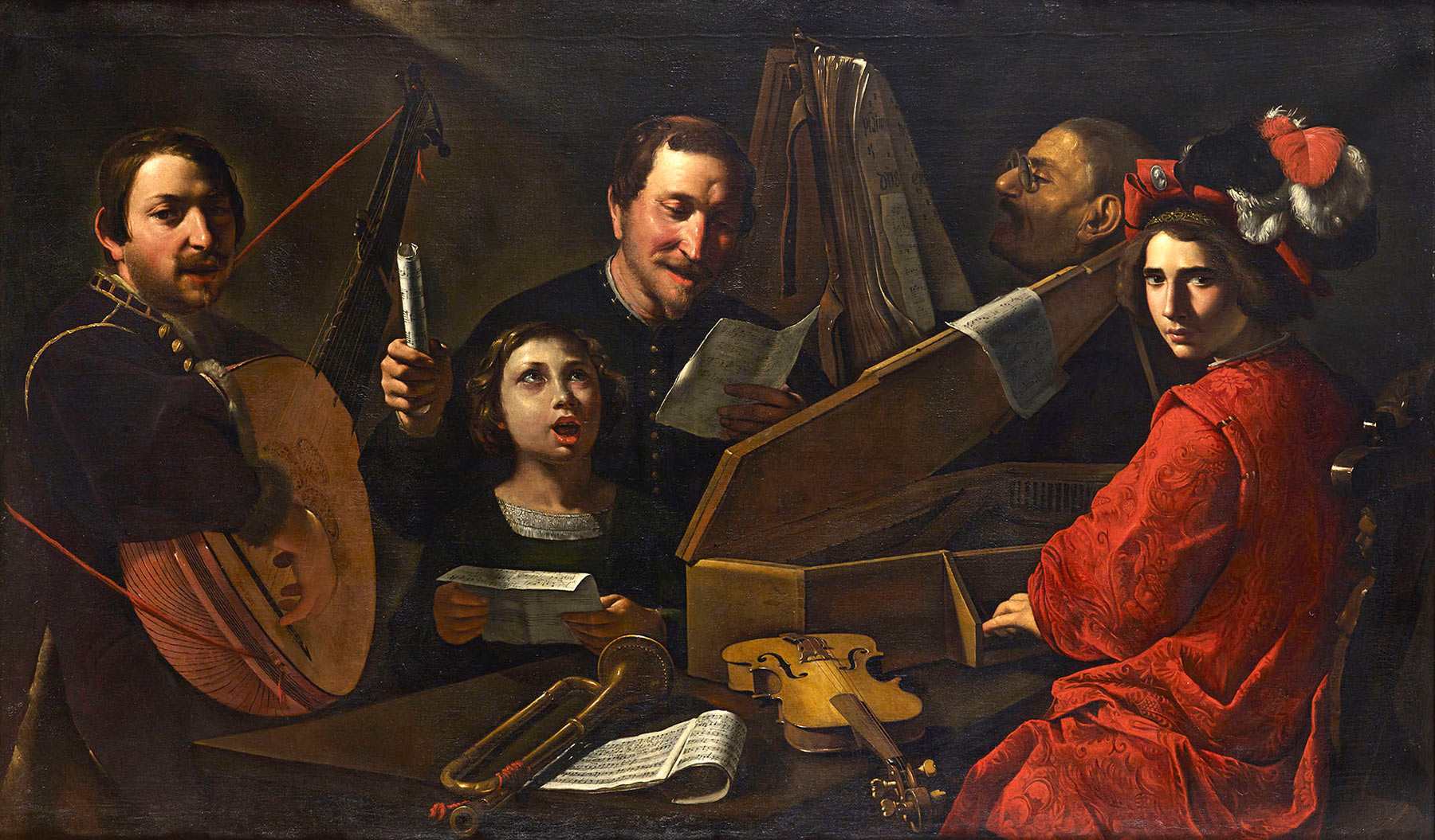 Pietro Paolini, Concerto a cinque figure (1635-1640; olio su tela, 122 x 196 cm; Collezione Francesco Micheli)
 Pietro Paolini, Concerto a cinque figure (1635-1640; olio su tela, 122 x 196 cm; Collezione Francesco Micheli)