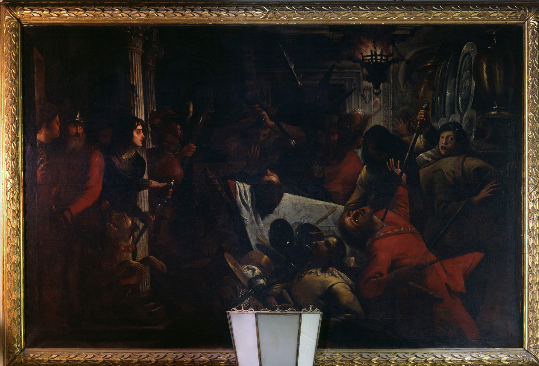 Pietro Paolini, Eccidio degli ufficiali del generale Albrecht von Wallenstein (post 1634; olio su tela, 234 x 400 cm; Lucca, Palazzo Orsetti)
 Pietro Paolini, Eccidio degli ufficiali del generale Albrecht von Wallenstein (post 1634; olio su tela, 234 x 400 cm; Lucca, Palazzo Orsetti)