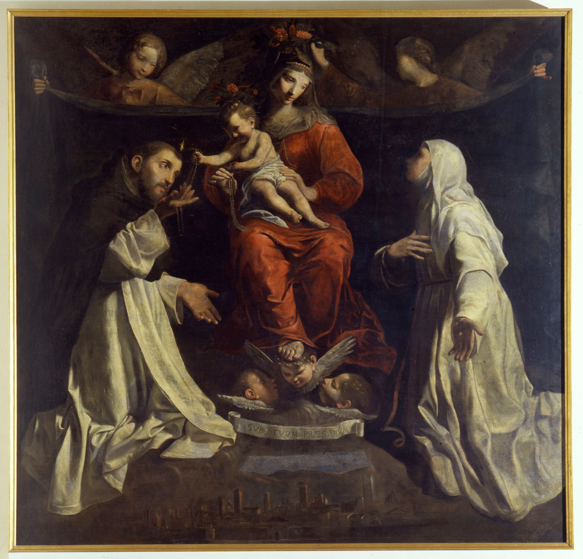 Pietro Paolini, Madonna del Rosario con san Domenico e santa Caterina (1626; olio su tela, 199 x 194 cm; Lucca, Museo Nazionale di Villa Guinigi)
 Pietro Paolini, Madonna del Rosario con san Domenico e santa Caterina (1626; olio su tela, 199 x 194 cm; Lucca, Museo Nazionale di Villa Guinigi)