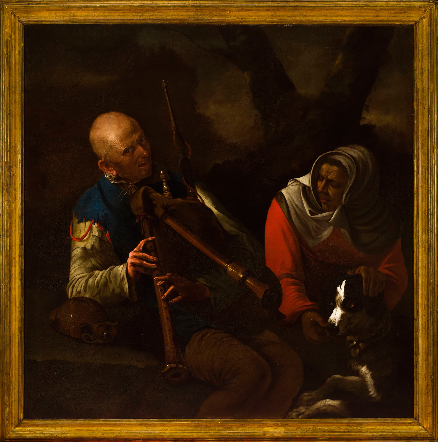 Simone del Tintore, Zampognaro e vecchia con cane (1680-1685 circa; olio su tela, 160 x 180 cm; Lucca, Collezione privata)
 Simone del Tintore, Zampognaro e vecchia con cane (1680-1685 circa; olio su tela, 160 x 180 cm; Lucca, Collezione privata)