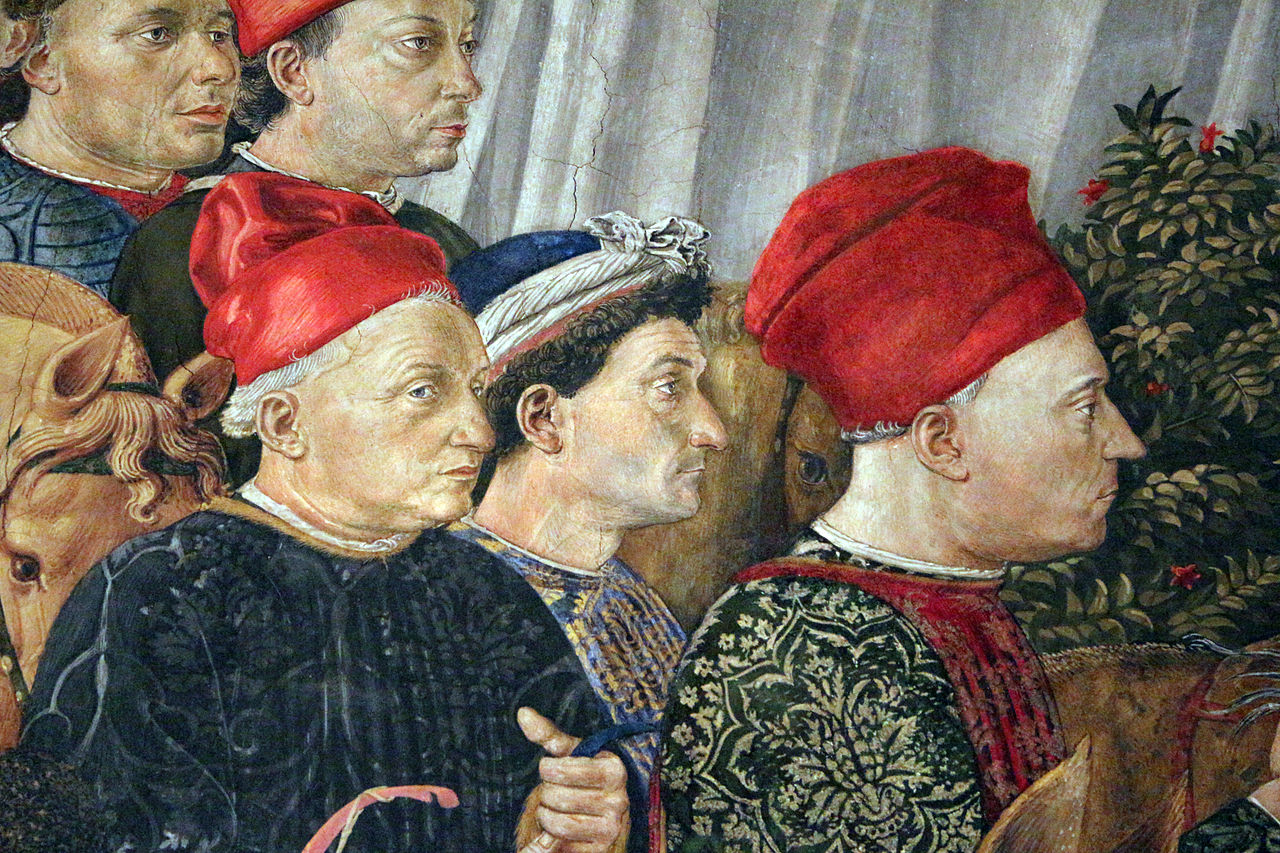 Parete est: i ritratti di Piero, Carlo e Cosimo de' Medici
