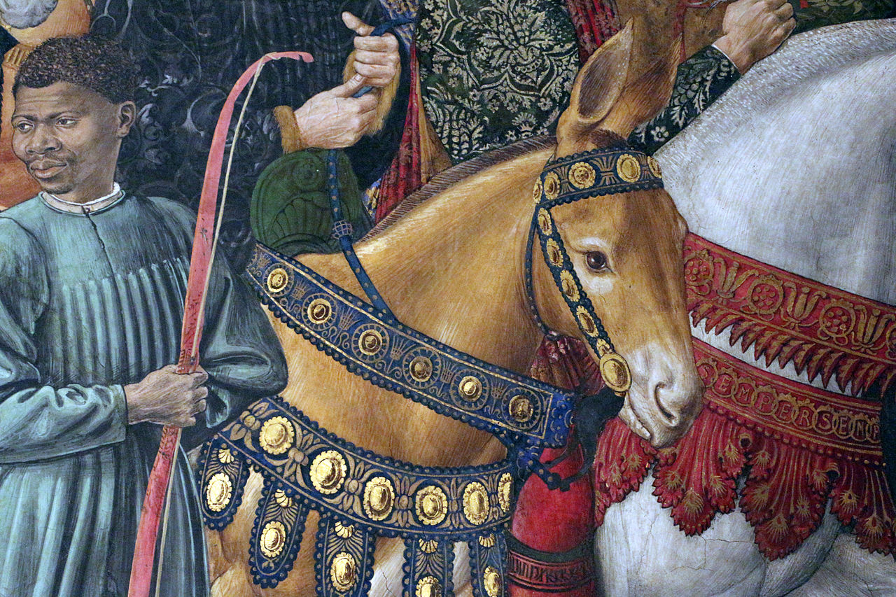 Parete est: dettaglio della mula di Cosimo de' Medici
