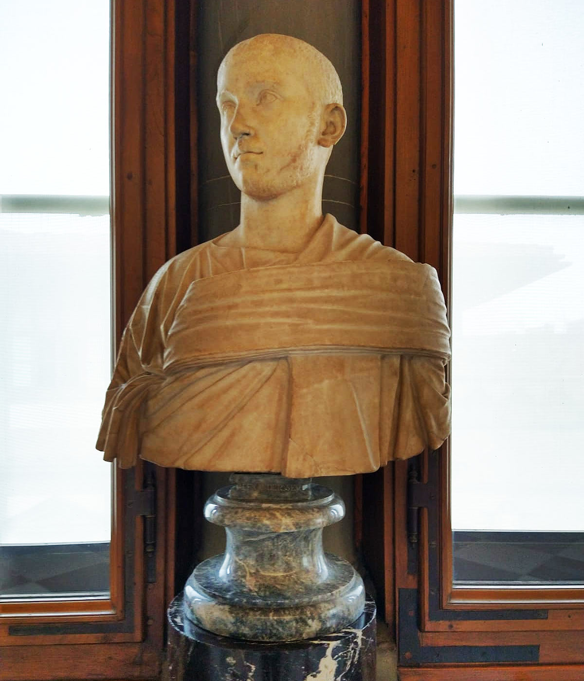 Arte romana, Busto di Alessandro Severo (230-235 d.C.; marmo docimeno; Firenze, Gallerie degli Uffizi) 
