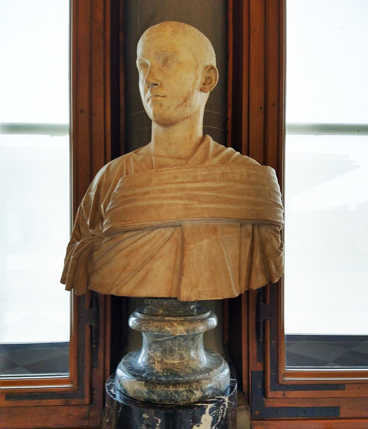 Arte romana, Busto di Alessandro Severo (230-235 d.C.; marmo docimeno; Firenze, Gallerie degli Uffizi) 
