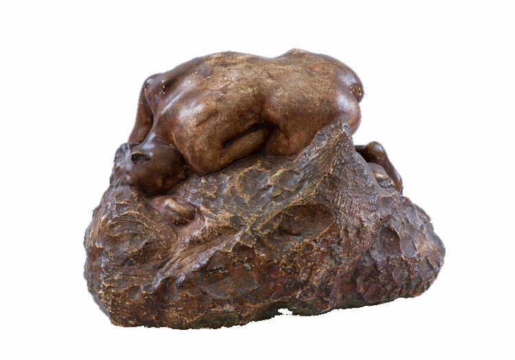 Auguste Rodin, Danaide (1885; gesso patinato, 47 cm; Collezione privata)
