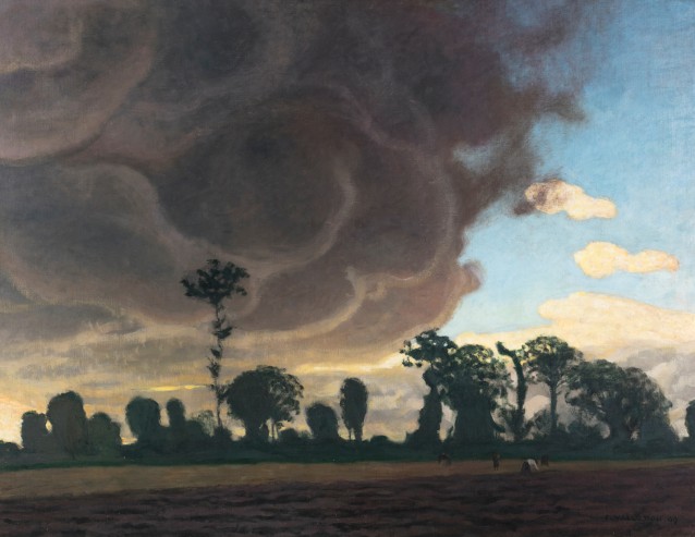 Félix Vallotton, La grande nuvola, Honfleur (1909; olio su tela, 89 x 116 cm; Vevey, Musée Jenisch Vevey)
