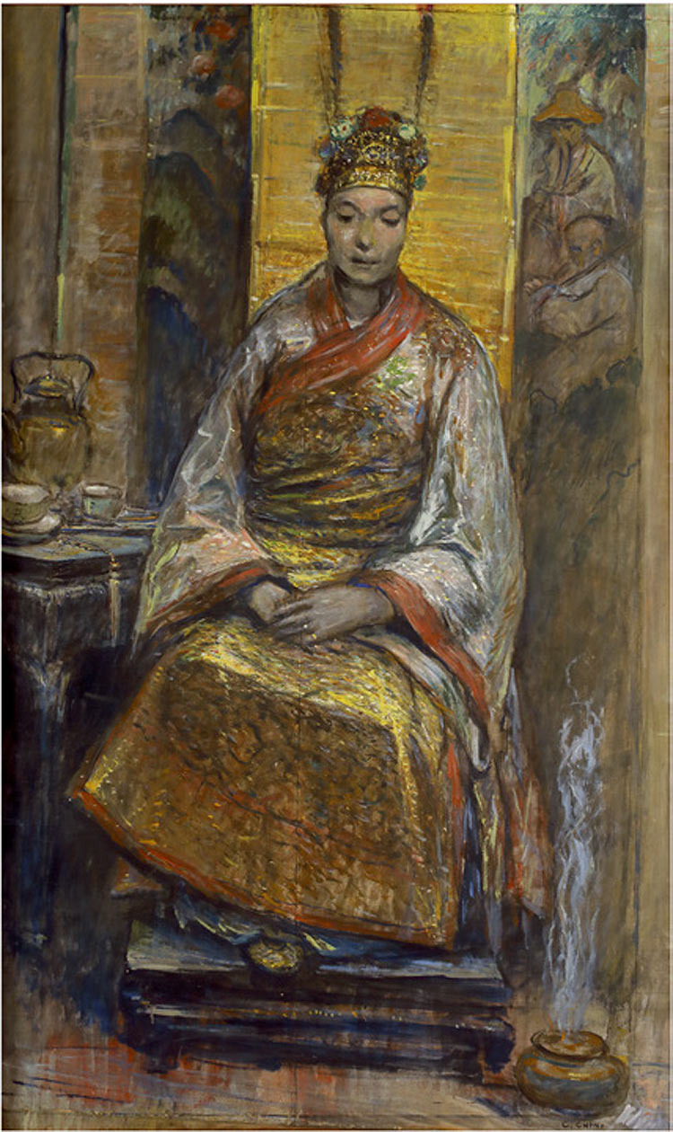 Galileo Chini, Il mio amico Mandarino (1911-1912; olio su tela, 186 x 113 cm; Collezione privata)
