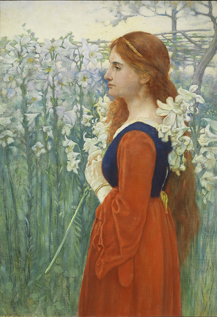 Galileo Chini, Ritratto della sorella Pia (1898 circa; olio su tela, 84 x 58 cm; Roma, Recta Galleria d’Arte)
