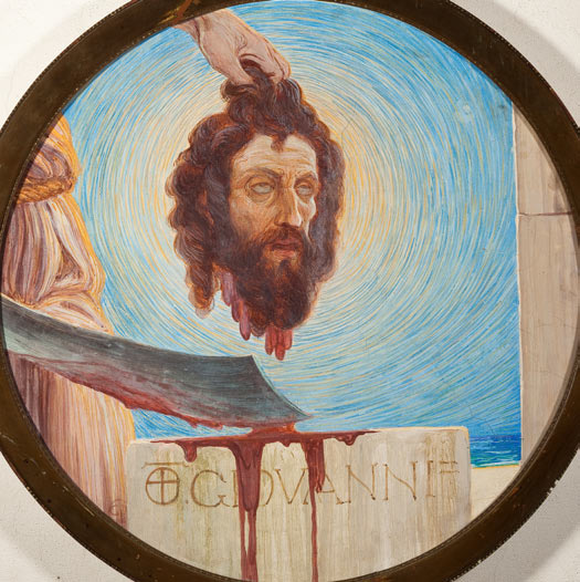 Galileo Chini, San Giovanni Battista (1907; affresco; Faenza, Pinacoteca Comunale di Faenza)
