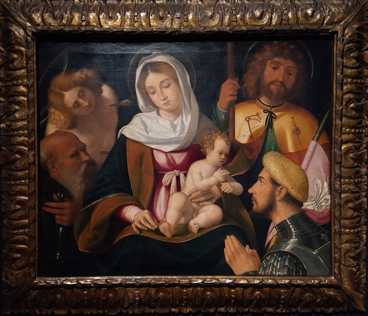 Andrea Previtali, Madonna con Bambino e santi (1515 circa; olio su tela, 67,7 x 83,7 cm; Collezione privata)
