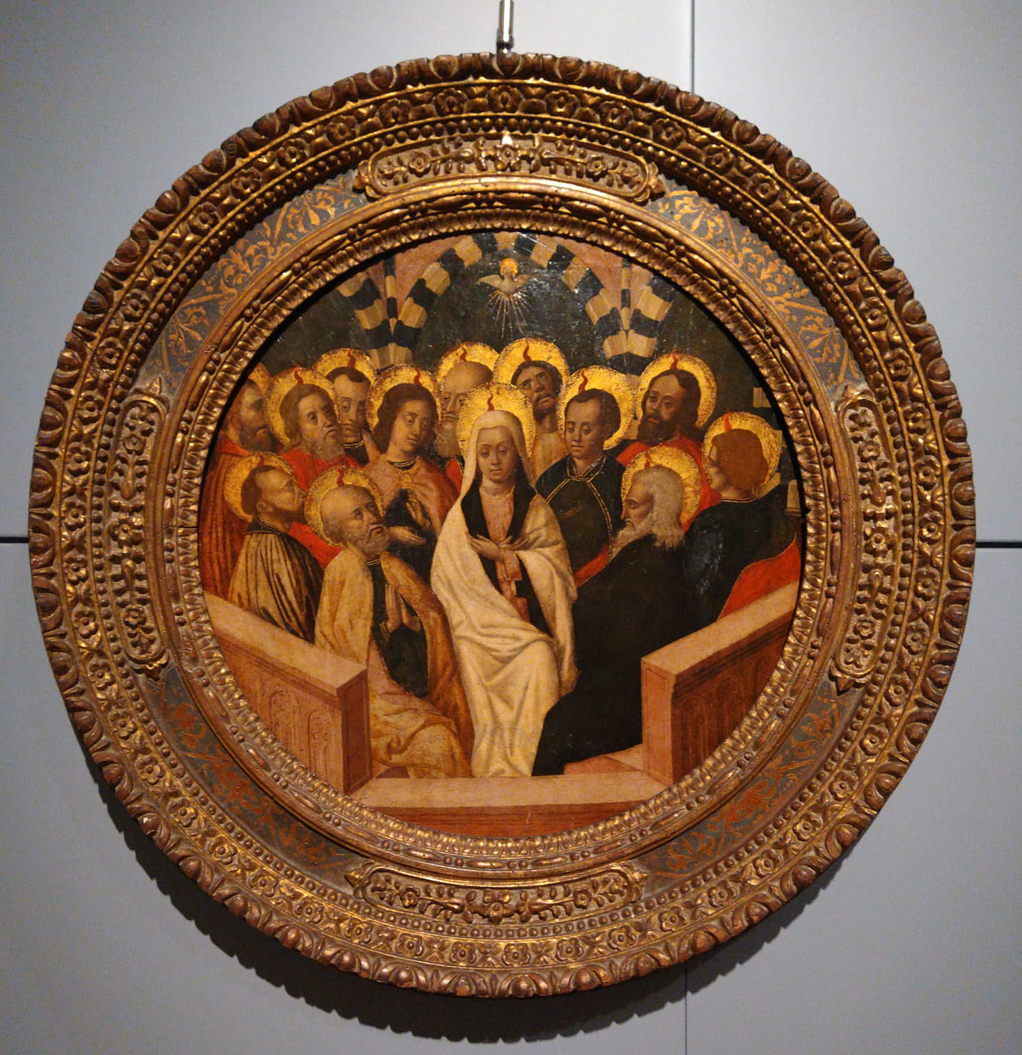 Pseudo Donato de' Bardi, Pentecoste (1450 circa; tempera su tavola, diametro 52 cm; Collezione privata)
