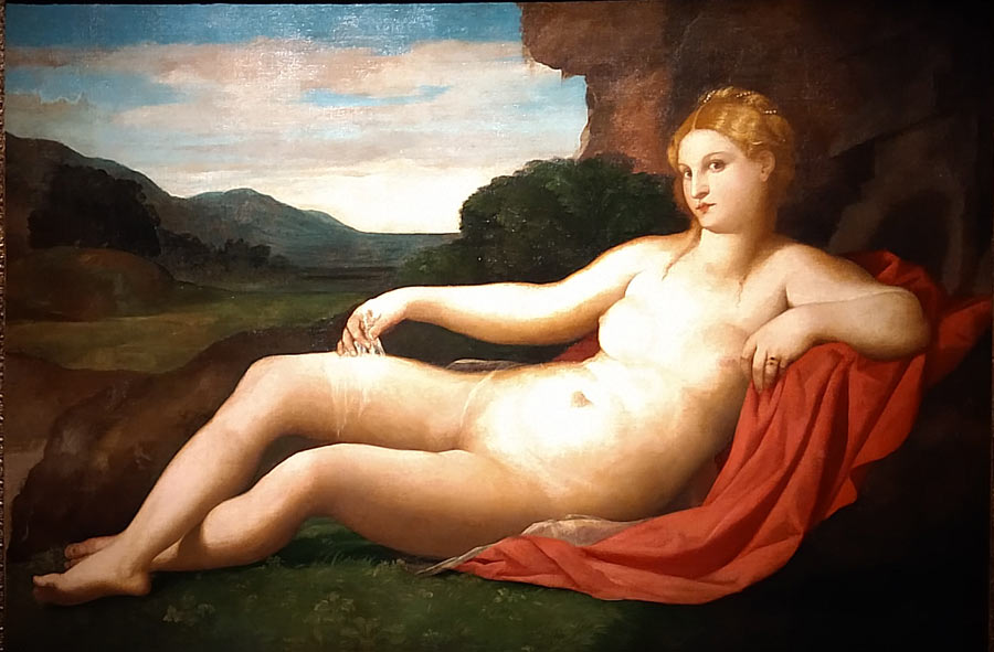 Palma il Vecchio, Venere (1526-1528 circa; olio su tela, 112 x 165 cm; Collezione privata)

