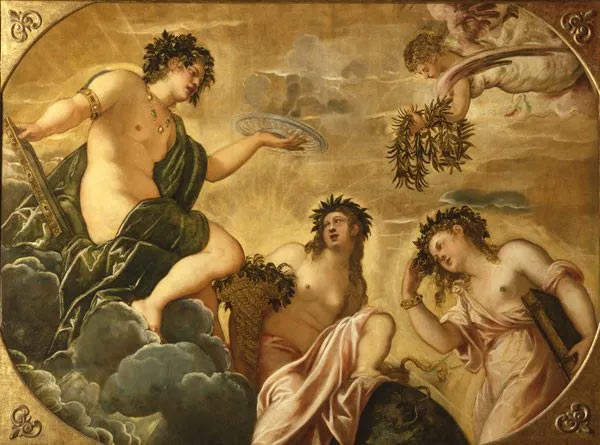 Tintoretto, L'origine di Amore (1562; olio su tela, 174 x 232 cm; Venezia, Collezione Scarpa)
