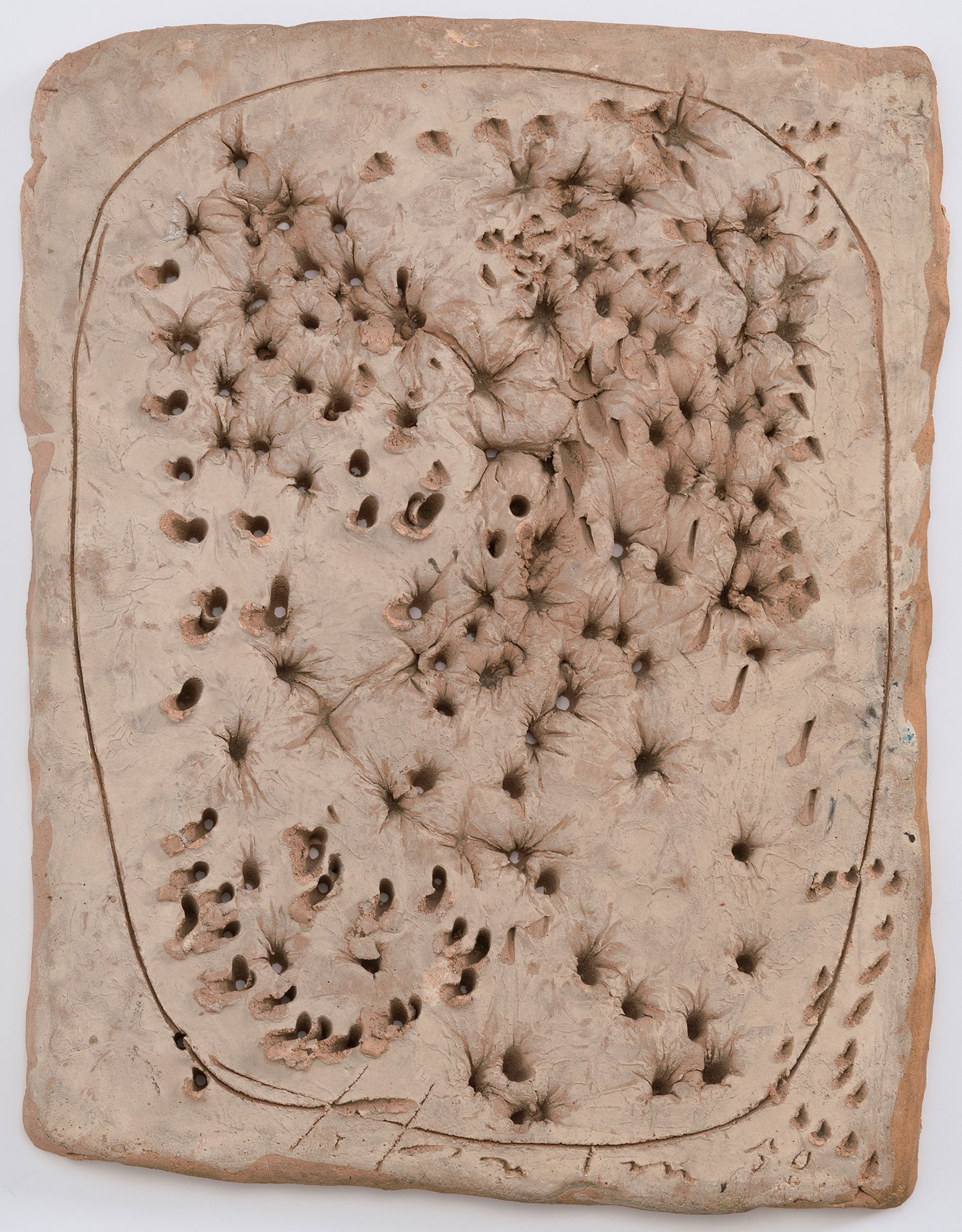 Lucio Fontana, Il pane (1950; terracotta, 42 x 33 x 3,5 cm; Milano, Fondazione Lucio Fontana)
