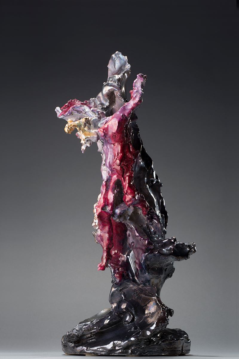 Lucio Fontana, Trasfigurazione (1949; terracotta ceramicata, 49 x 20 cm; Parma, Collezione Cagnin)
