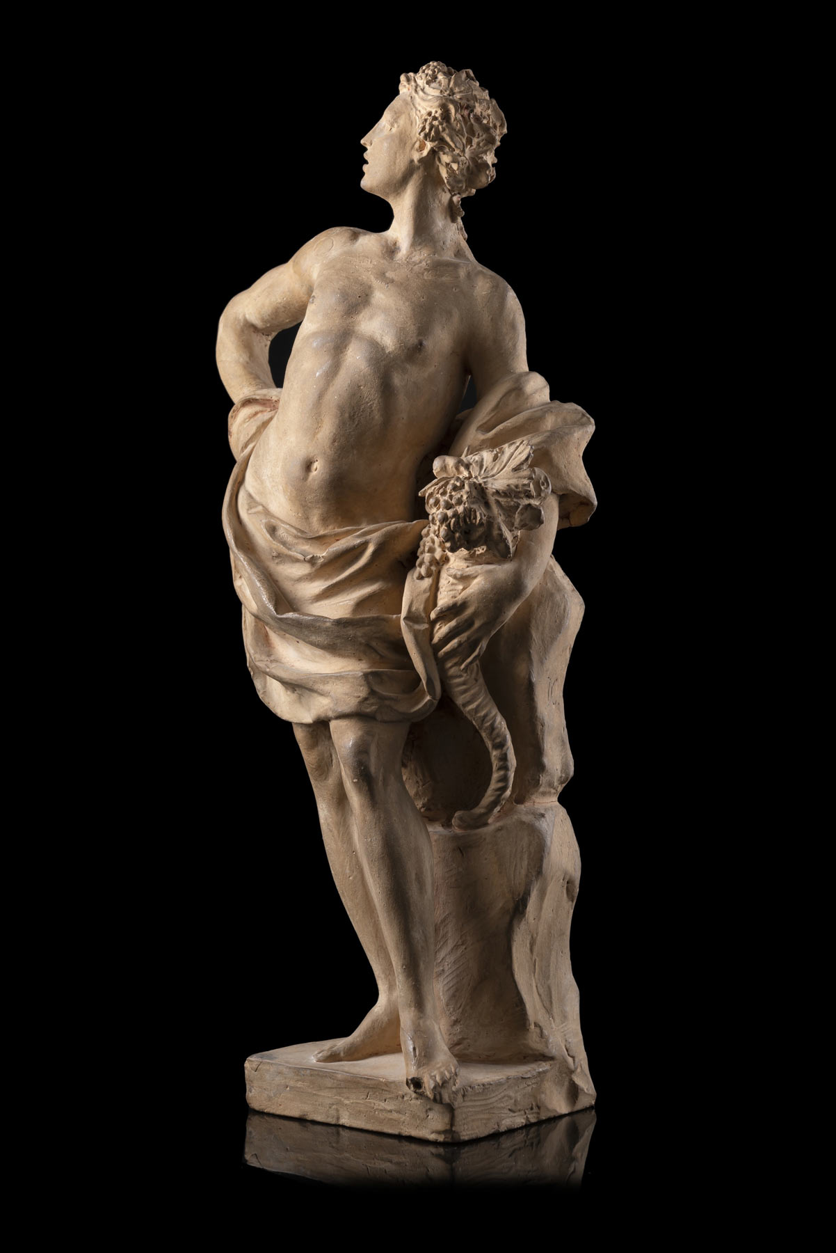 Donato Creti, Bacco (terracotta, 8,3 x 8,3 x 32,5 cm; San Martino in Soverzano, Collezione Michelangelo Poletti)
