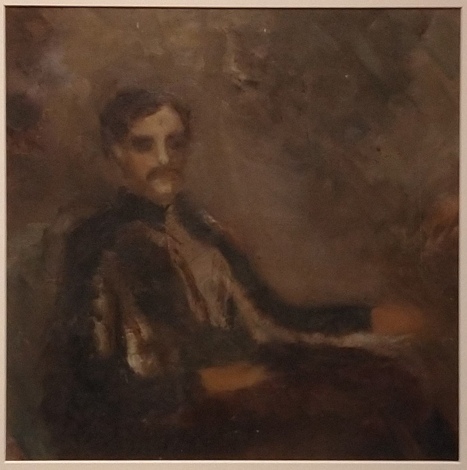 Antonietta Mola Grubicy de Dragon, Ritratto di Cesare Grubicy de Dragon (olio su cartone, 28,6 x 29 cm; Collezione privata)
