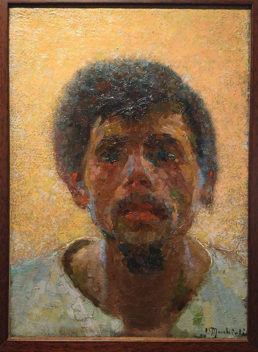 Serafino Macchiati, Autoritratto - il guardiano di cavalli (1889; olio su tela, 41,3 x 30 cm; Collezione privata)
