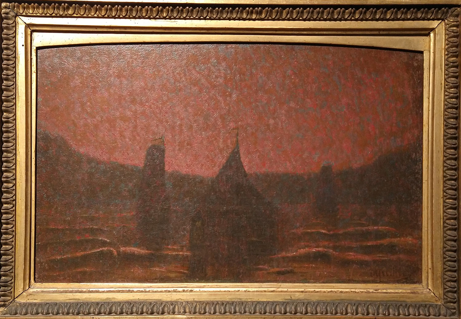 Vittore Grubicy de Dragon, Notturno a Scheveningen (olio su tela, 28 x 44 cm; Collezione privata)
