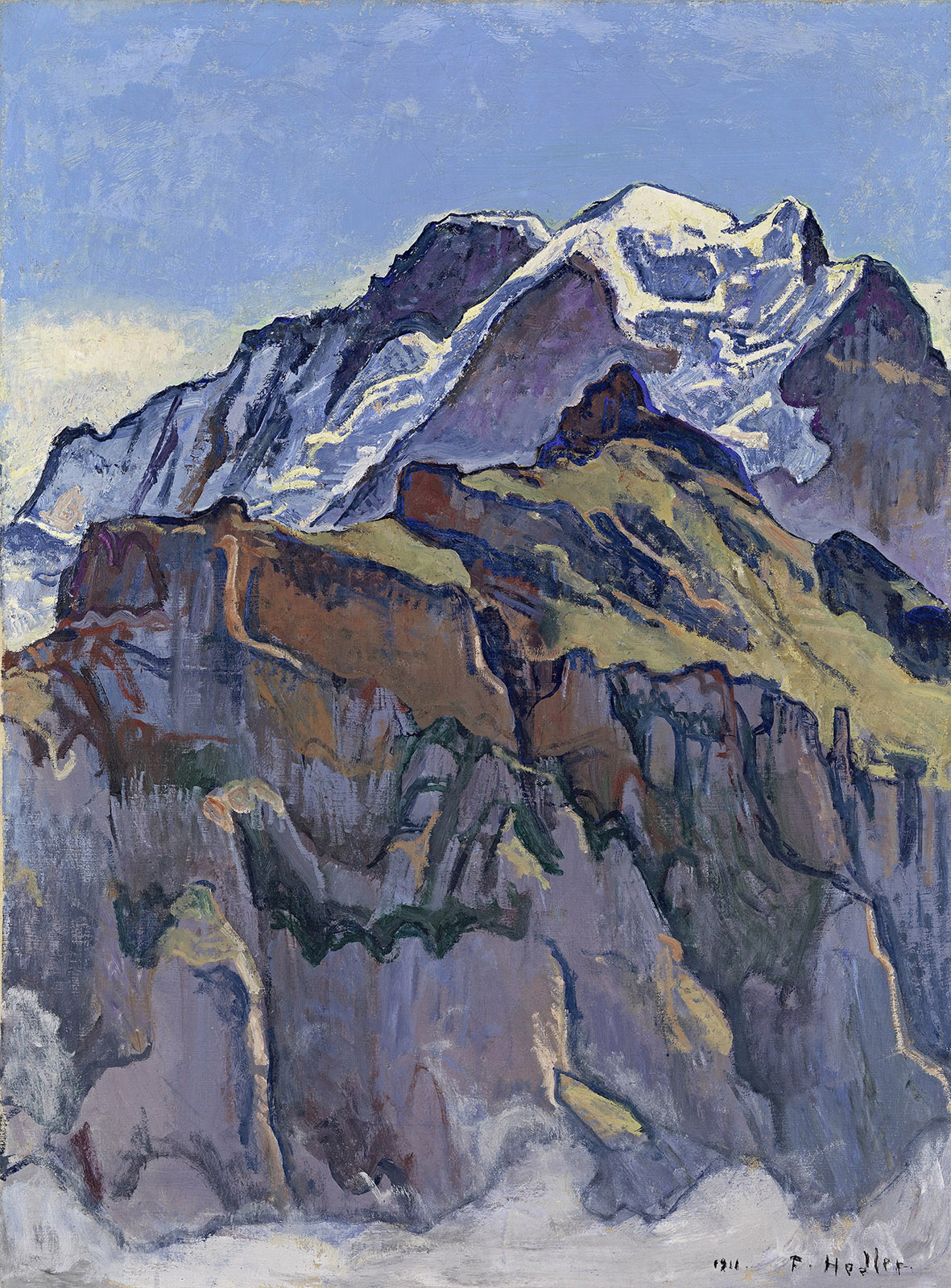 Ferdinand Hodler, Il massiccio Jungfrau da Mürren (1911; olio su tela, 88,5 x 66 cm; Winterthur, Kunst Museum Winterthur, Fondazione Oskar Reinhart). © SIK-ISEA, Zurigo (Philipp Hitz)

