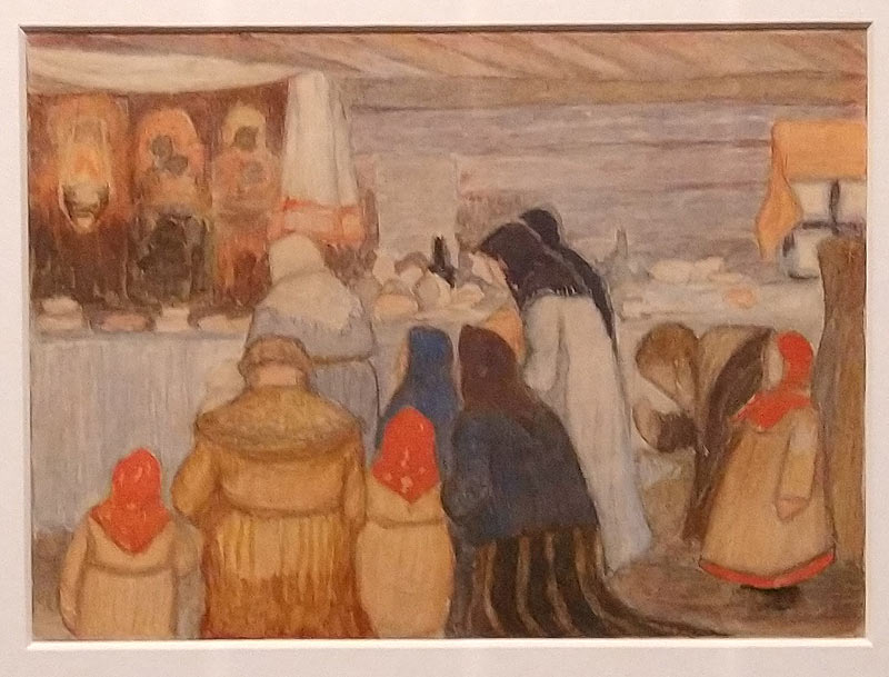 Vasilij Kandinskij, A Pasqua (fine XIX - inizio XX secolo; acquerello e matita di grafite su arta, 183 x 246 mm; Mosca, Galleria Tret'jakov)
