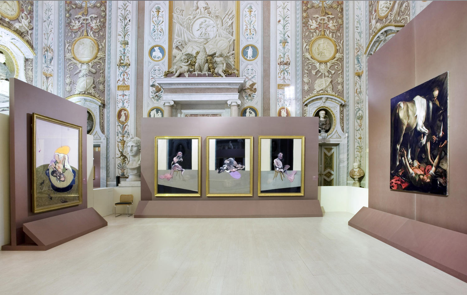 Allestimenti della mostra Caravaggio Bacon (2009-2010). Foto di Domenico Ventura
