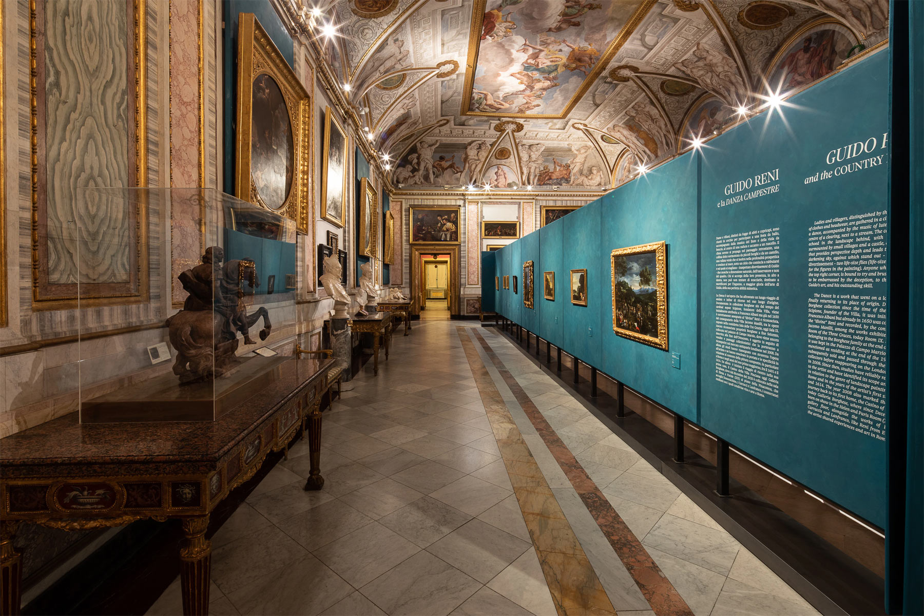 Allestimenti della mostra Guido Reni. Il sacro e la natura alla Galleria Borghese 
