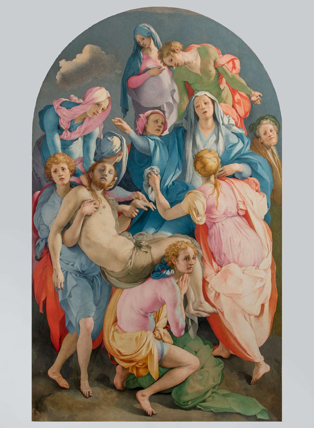 Pontormo, Deposizione (1525-1528; tempera su tavola, 313 Ã— 192 cm; Firenze, Chiesa di Santa Felicita)
