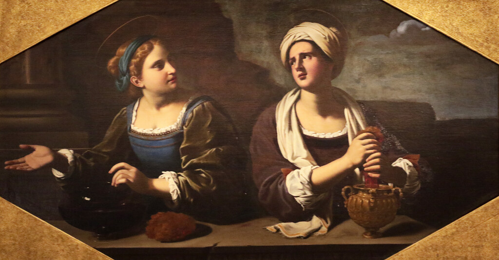 Antiveduto Gramatica, Santa Prassede e santa Pudenziana (1615 circa; olio su tela, 89 x 163 cm; Torino, Musei Reali, Galleria Sabauda)
