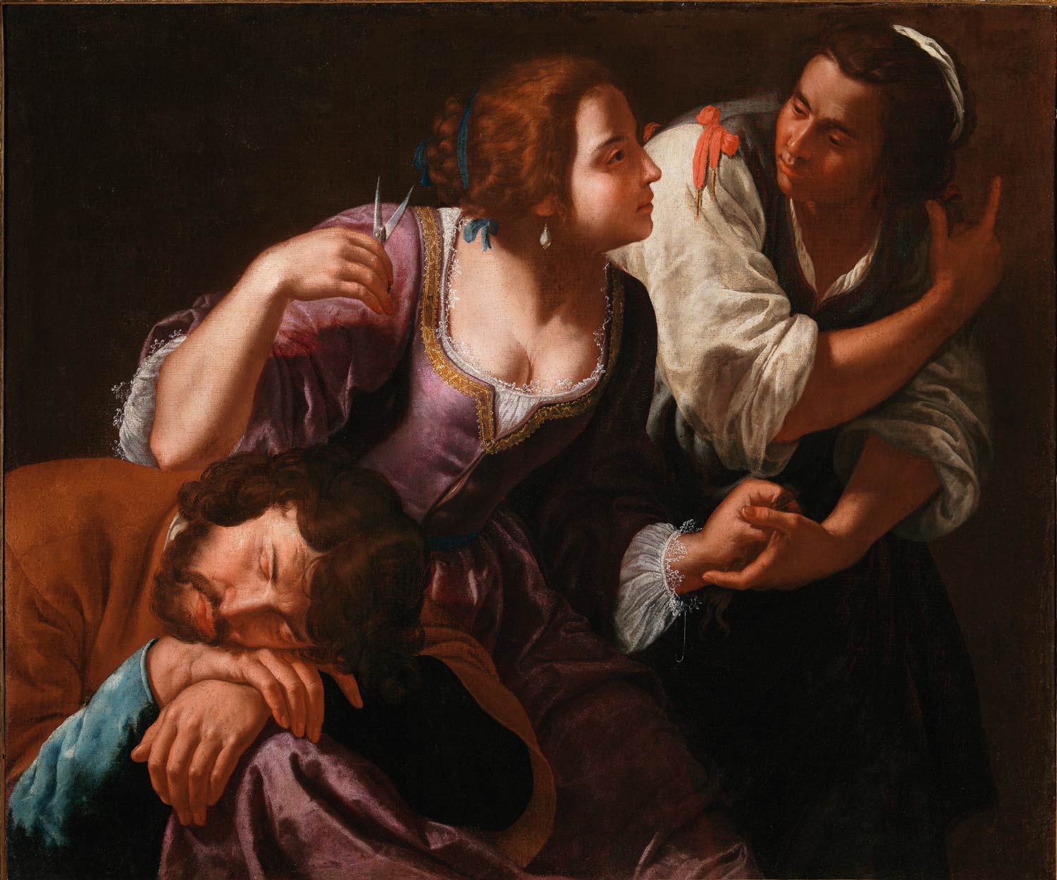 Artemisia Gentileschi, Sansone e Dalila (1630 circa; olio su tela; Napoli, Gallerie d'Italia, Collezione Intesa Sanpaolo)
