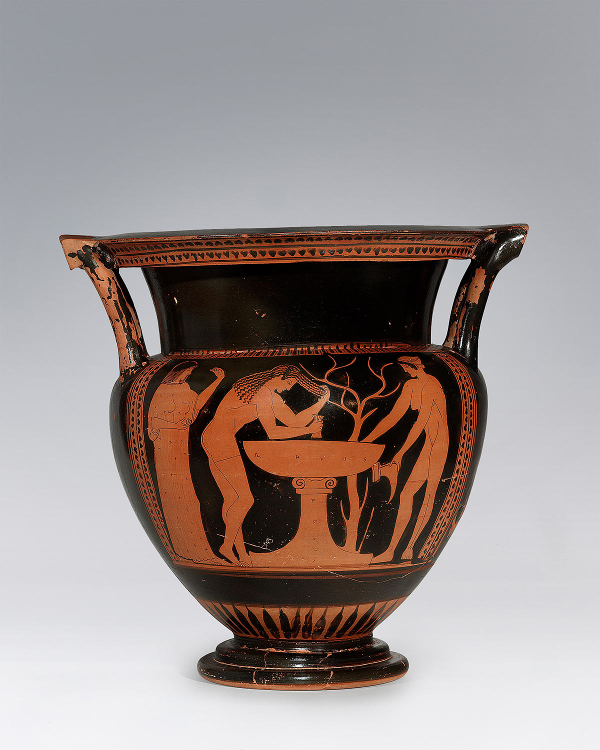 Cratere a colonnette attico a figure rosse (460-450 a.C.; altezza 33,5 cm; Napoli, Gallerie d'Italia, Collezione Intesa Sanpaolo)
