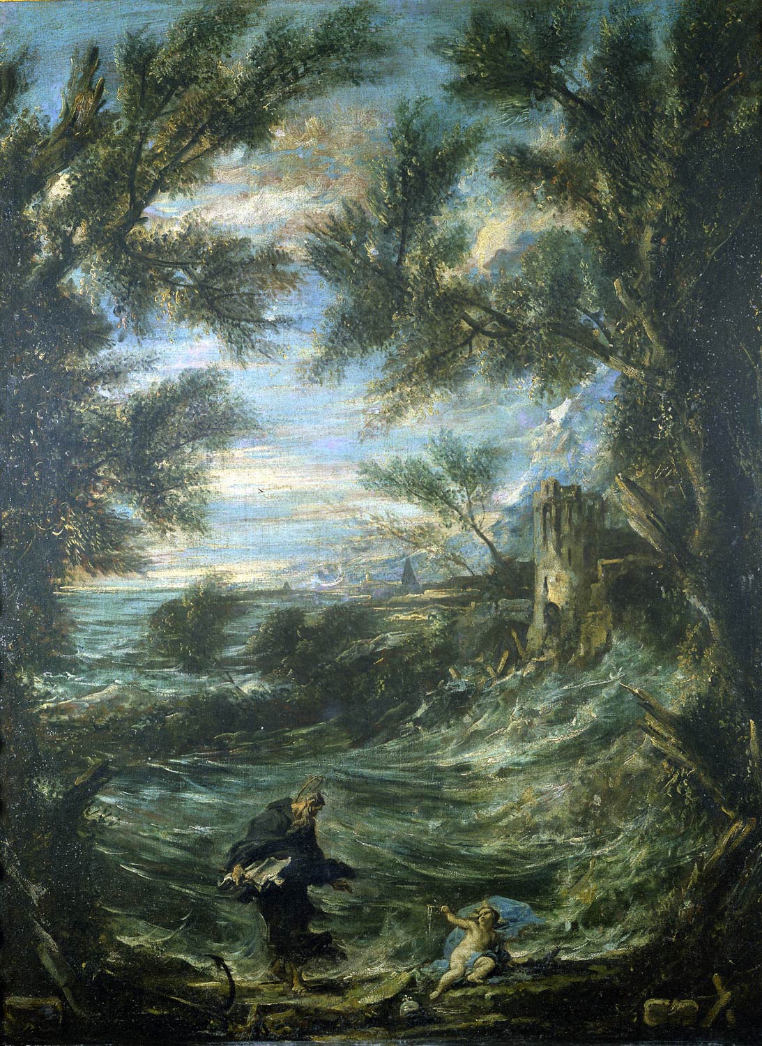 Alessandro Magnasco, Sant'Agostino e il bimbo (1740 circa; olio su tela, 118 x 92 cm; Genova, Musei di Strada Nuova, Palazzo Bianco, sale di Palazzo Tursi)
 Alessandro Magnasco, Sant'Agostino e il bimbo (1740 circa; olio su tela, 118 x 92 cm; Genova, Musei di Strada Nuova, Palazzo Bianco, sale di Palazzo Tursi)