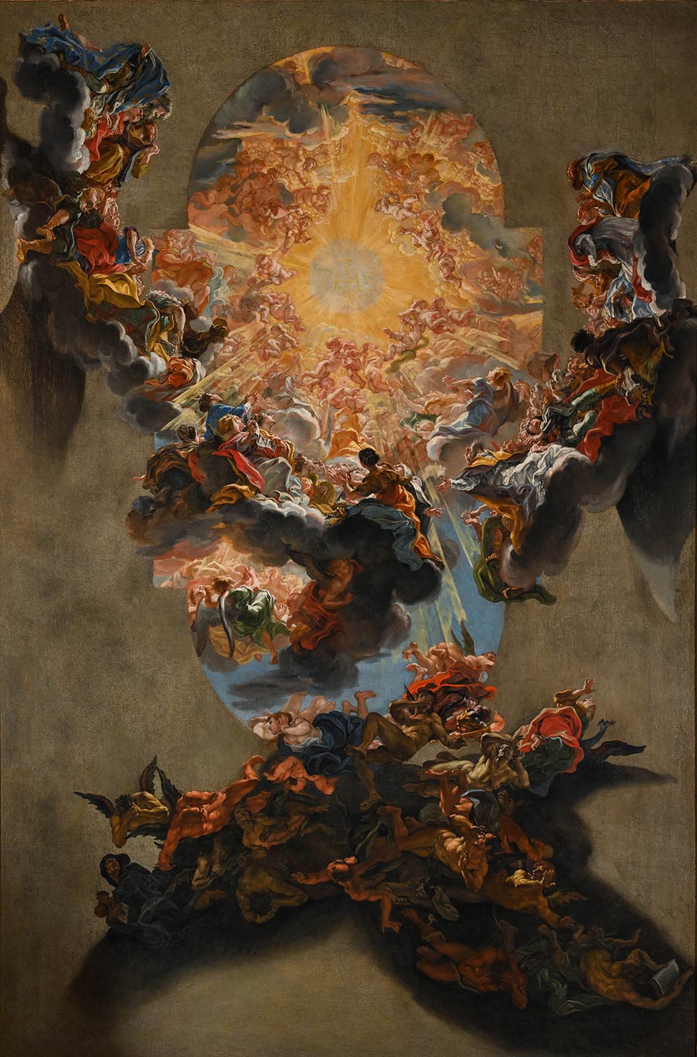 Giovan Battista Gaulli, Trionfo del Nome di Gesù (1676 circa; olio su tela, 179,5 x 120 cm; Roma, Galleria Spada)
 Giovan Battista Gaulli, Trionfo del Nome di Gesù (1676 circa; olio su tela, 179,5 x 120 cm; Roma, Galleria Spada)
