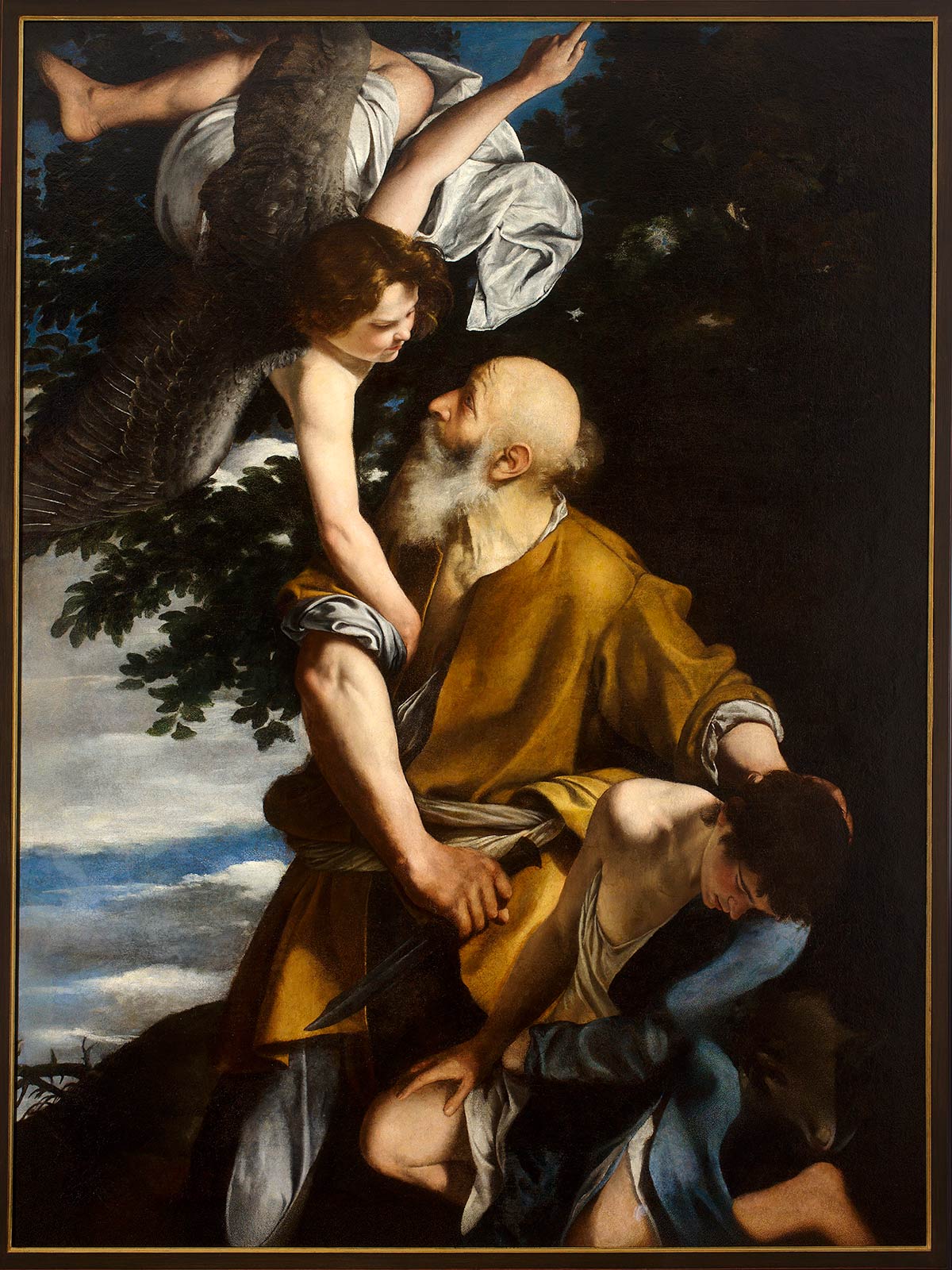 Orazio Gentileschi, Sacrificio di Isacco (1611-1615; olio su tela, 197 x 148 cm; Genova, Galleria Nazionale della Liguria a Palazzo Spinola)
 Orazio Gentileschi, Sacrificio di Isacco (1611-1615; olio su tela, 197 x 148 cm; Genova, Galleria Nazionale della Liguria a Palazzo Spinola)