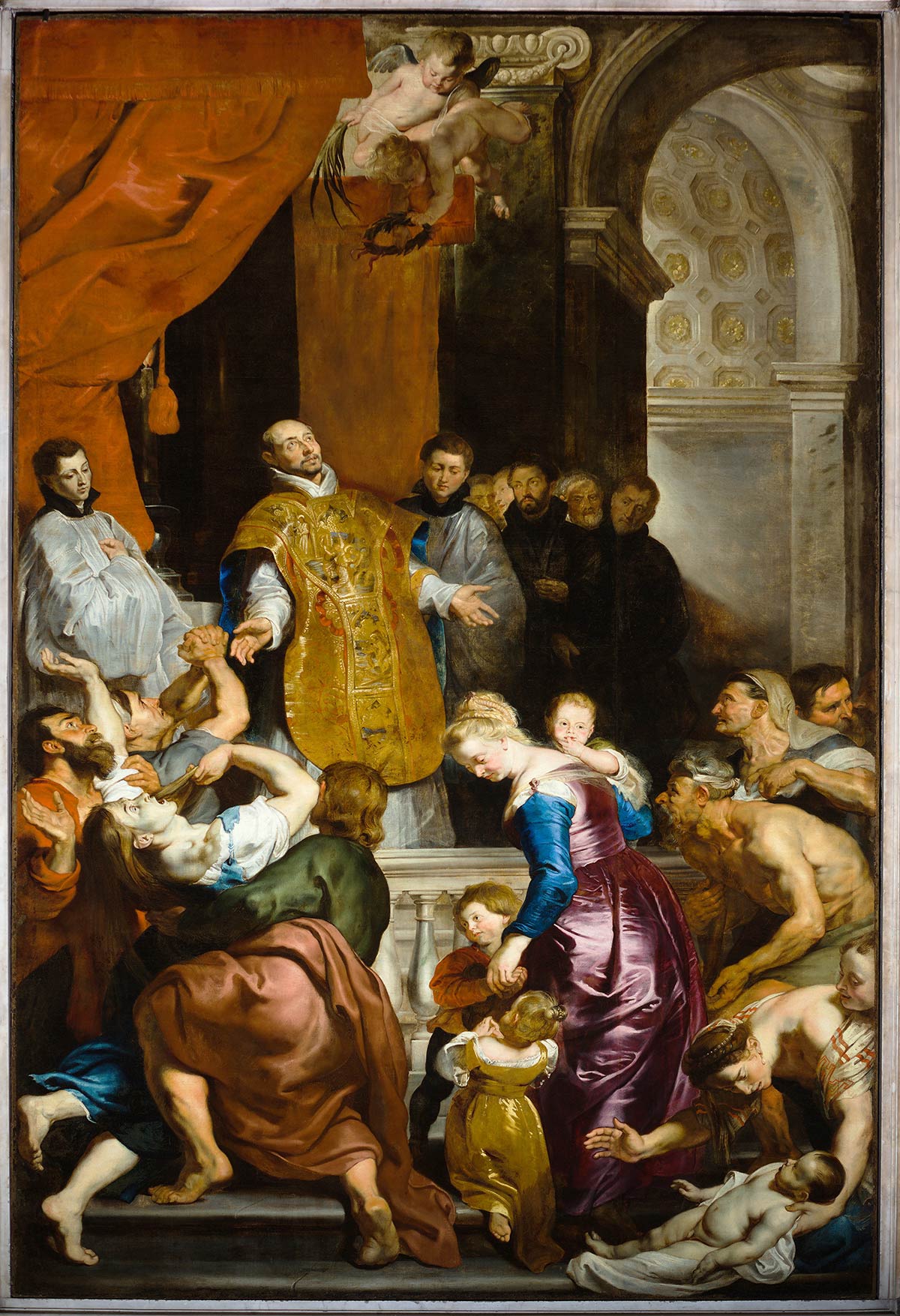 Pieter Paul Rubens, Miracoli di sant'Ignazio (1619 circa; olio su tela, 442 x 287 cm; Genova, Chiesa del Gesù e dei Santi Ambrogio e Andrea)
 Pieter Paul Rubens, Miracoli di sant'Ignazio (1619 circa; olio su tela, 442 x 287 cm; Genova, Chiesa del Gesù e dei Santi Ambrogio e Andrea)