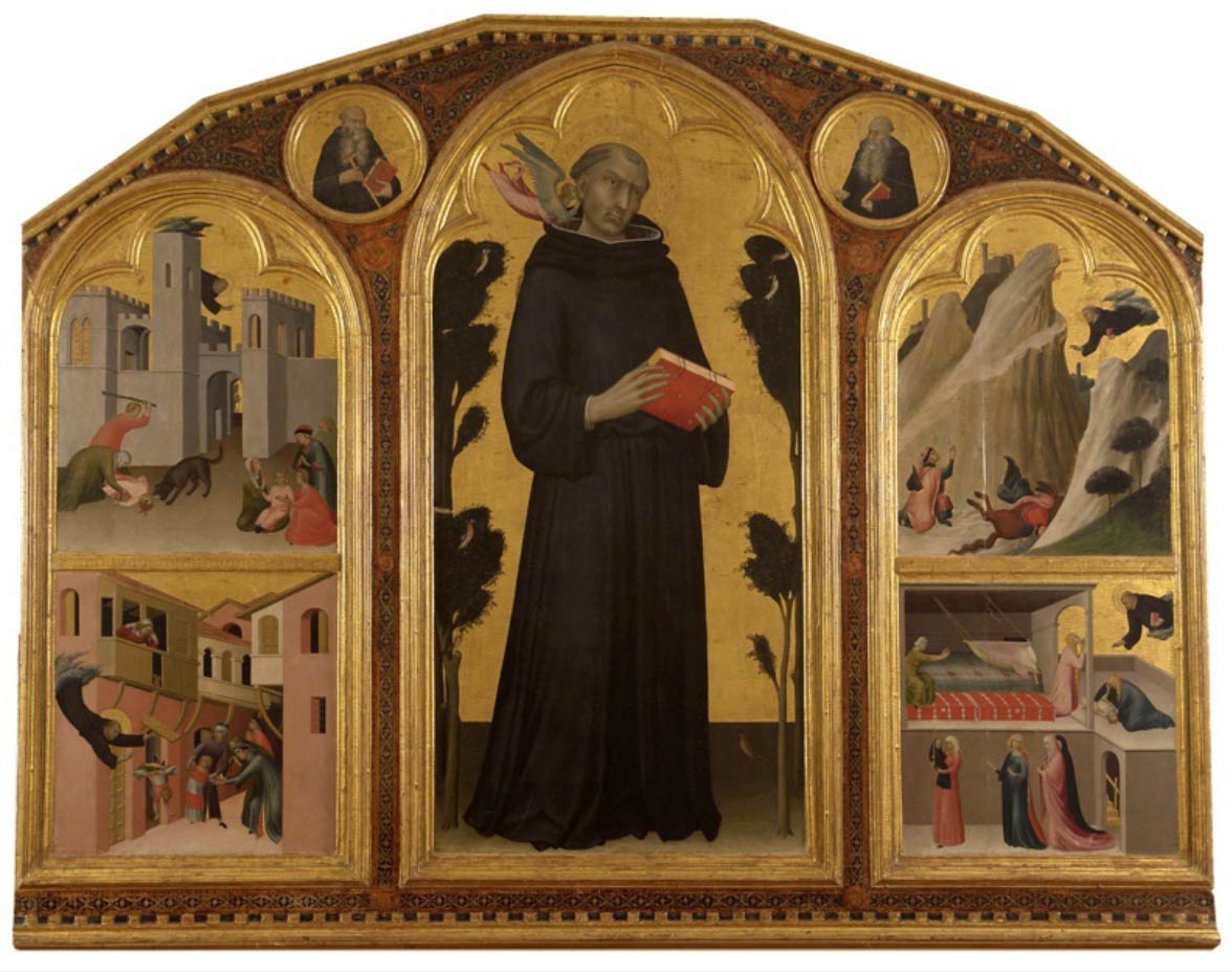 Simone Martini, Polittico del beato Agostino Novello (1328; tempera su tavola, 198 x 257 cm; Siena, Pinacoteca Nazionale)
