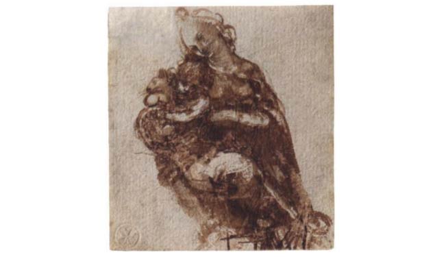 Leonardo da Vinci, Studio per una Madonna col Bambino e un gatto (1478-1481 circa; penna e inchiostro bruno su carta, 280 x 197 mm; New York, Collezione privata)
 Leonardo da Vinci, Studio per una Madonna col Bambino e un gatto (1478-1481 circa; penna e inchiostro bruno su carta, 280 x 197 mm; New York, Collezione privata)