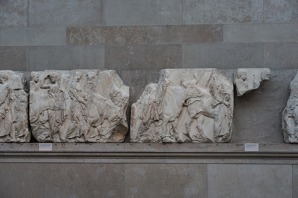 Marmi del Partenone, parti del fregio al British Museum. Foto di Paul Hudson
